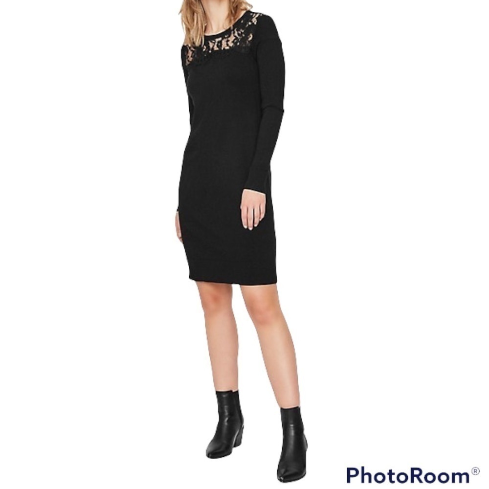 Nwt Vero Moda Lacole Lace Dress Black Sz S